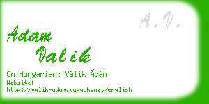 adam valik business card